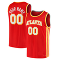 Custom A.Hawks Supporters Branded 2020 Fast Break Replica Jersey Icon Edition Red American Stitched Basketball Jersey