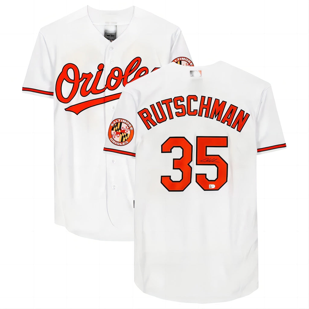 Baltimore Orioles #35 Adley Rutschman Supporters Authentic White Authentic Jersey Baseball Jerseys