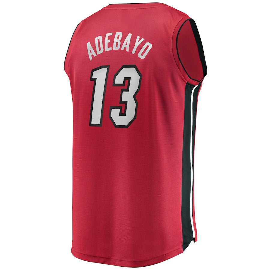 M.Heat #13 Bam Adebayo Supporters Branded 2022-23 Fast Break Replica Jersey  Red Statement Edition Stitched American Basketball Jersey