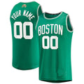 Custom B.Celtics Supporters Branded 2022 Finals Fast Break Replica Jersey Kelly Green Icon Edition American Stitched Basketball Jersey