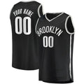 Custom B.Nets Supporters Branded Fast Break Replica Jersey Black Icon Edition American Stitched Basketball Jersey