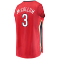 NO.Pelicans #3 C.J. McCollum Supporters Branded 2022-23 Fast Break Replica Jersey Red Statement Edition Stitched American Basketball Jersey