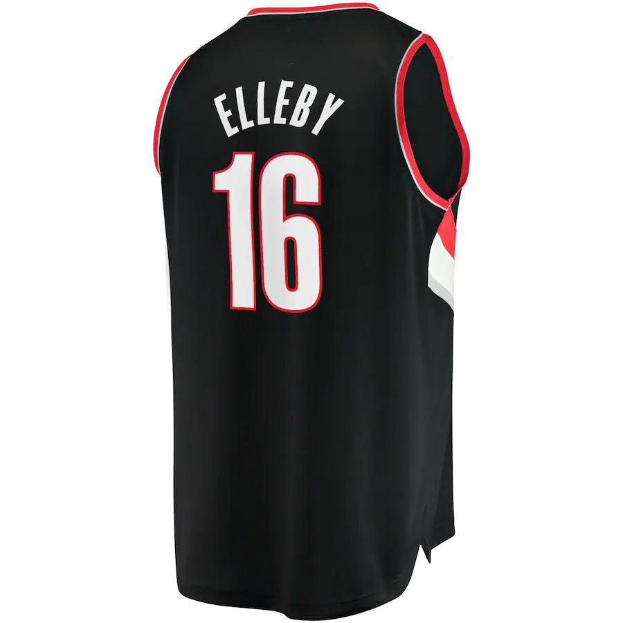 P.Trail Blazers #16 CJ Elleby Supporters Branded 2021-22 Fast Break Replica Jersey Icon Edition Black Stitched American Basketball Jersey