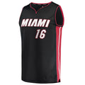 M.Heat #16 Caleb Martin Supporters Branded 2021-22 Fast Break Replica Jersey  Icon Edition Black Stitched American Basketball Jersey