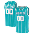 Custom C.Hornets Supporters Branded 2020 Fast Break Replica  Jersey Icon Edition Teal American Stitched Basketball Jersey