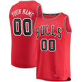 Custom C.Bulls Supporters Branded Fast Break Replica Jersey Red Icon Edition Statement Edition American Stitched Basketball Jersey