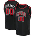 Custom C.Bulls Supporters Branded Fast Break Replica Jersey Black Statement Edition American Stitched Basketball Jersey
