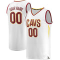 Custom C.Cavaliers Supporters Branded Fast Break Replica Jersey White Association Edition American Stitched Basketball Jersey