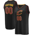 Custom C.Cavaliers Supporters Branded Youth Fast Break Replica Jersey Black Statement Edition American Stitched Basketball Jersey