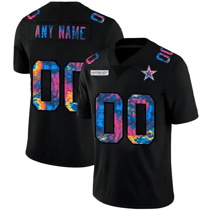 D.Cowboys Custom Black Crucial Catch Vapor Limited Jersey Stitched American Football Jerseys