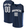 Custom D.Mavericks Supporters Branded Fast Break Replica Jersey Navy Statement Edition American Stitched Basketball Jersey