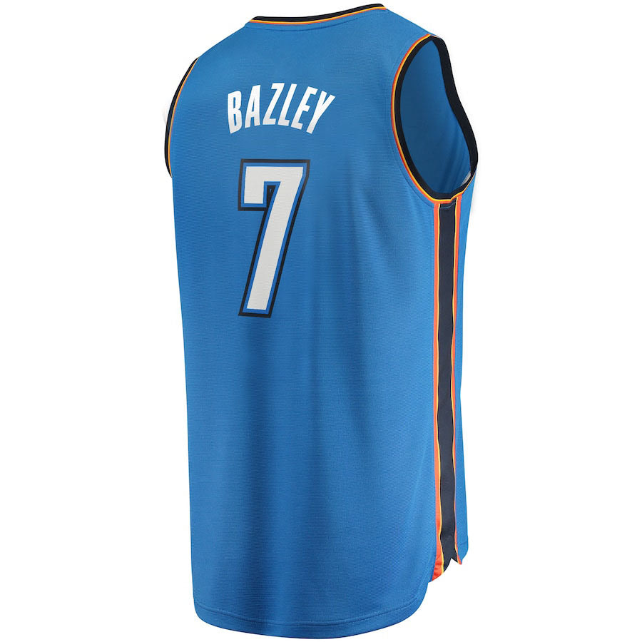 OC.Thunder #7 Darius Bazley Supporters Branded  Fast Break Replica Jersey Icon Edition Blue Stitched American Basketball Jersey