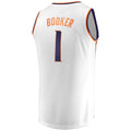 P.Suns #1 Devin Booker Supporters Branded Fast Break Replica Jersey White  Association Edition Stitched American Basketball Jersey