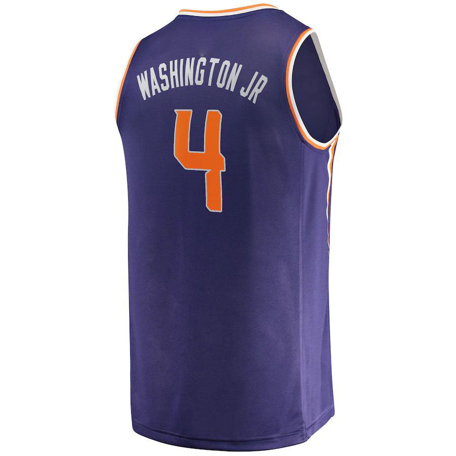 P.Suns #4 Duane Washington Jr. Supporters Branded 2022-23 Fast Break Replica Player Jersey Icon  Purple Stitched American Basketball Jersey