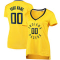 Custom IN.Pacers Supporters Branded Fast Break Replica Jersey Gold Statement Edition Stitched Basketball Jersey