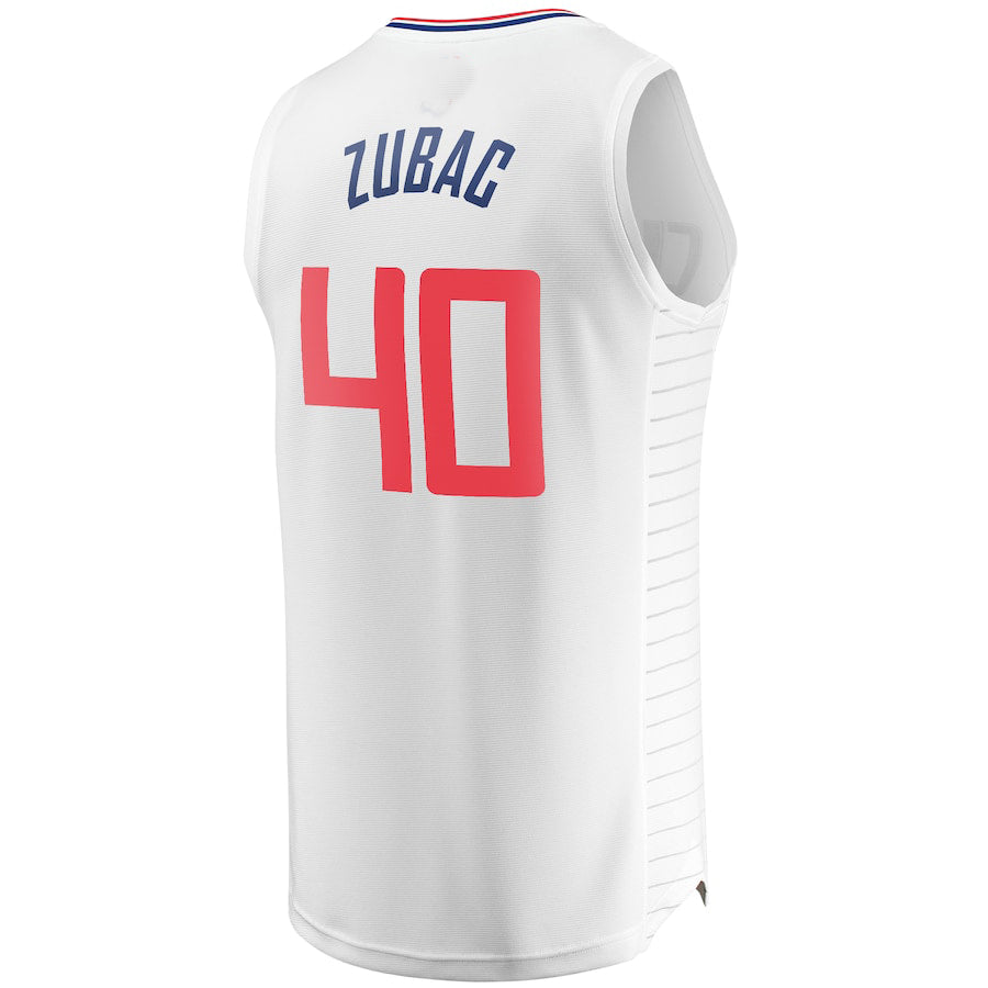 LA.Clippers #40 Ivica Zubac Supporters Branded Fast Break Player Jersey Association Edition White Stitched American Basketball Jersey