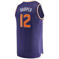 P.Suns #12 Jared Harper Supporters Branded  Fast Break Player Jersey Icon Edition Purple Stitched American Basketball Jersey