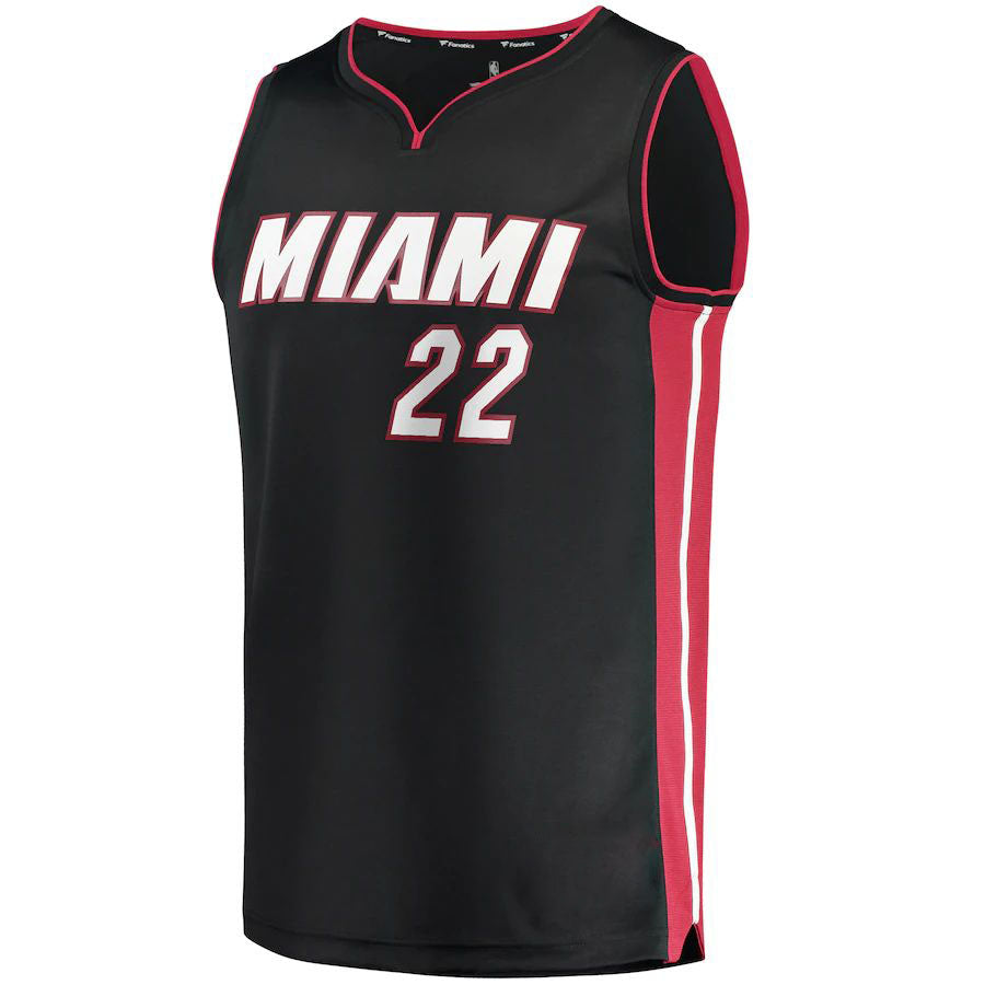 M.Heat #22 Jimmy Butler Supporters Branded Fast Break Player Jersey Icon Edition Black Stitched American Basketball Jersey