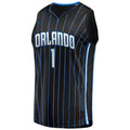 O.Magic #1 Jonathan Isaac Supporters Branded  2019 Fast Break Jersey Icon Edition Black Stitched American Basketball Jersey