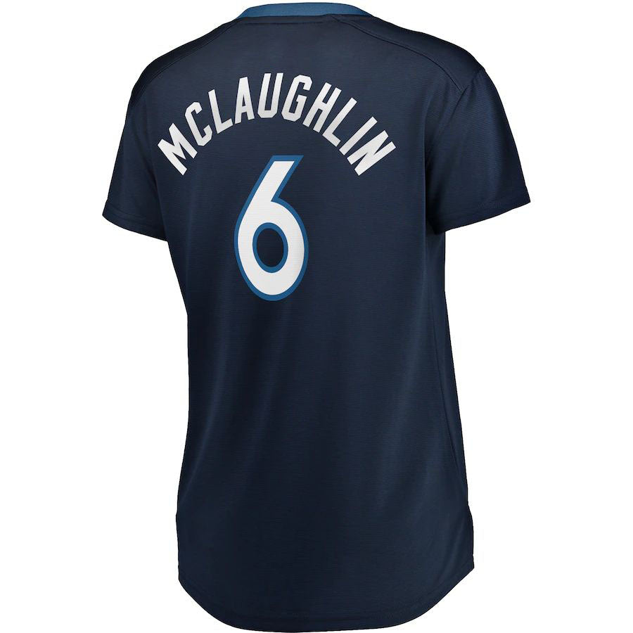 M.Timberwolves #6 Jordan McLaughlin Supporters Branded Women's Fast Break Player Jersey Navy Stitched American Basketball Jersey