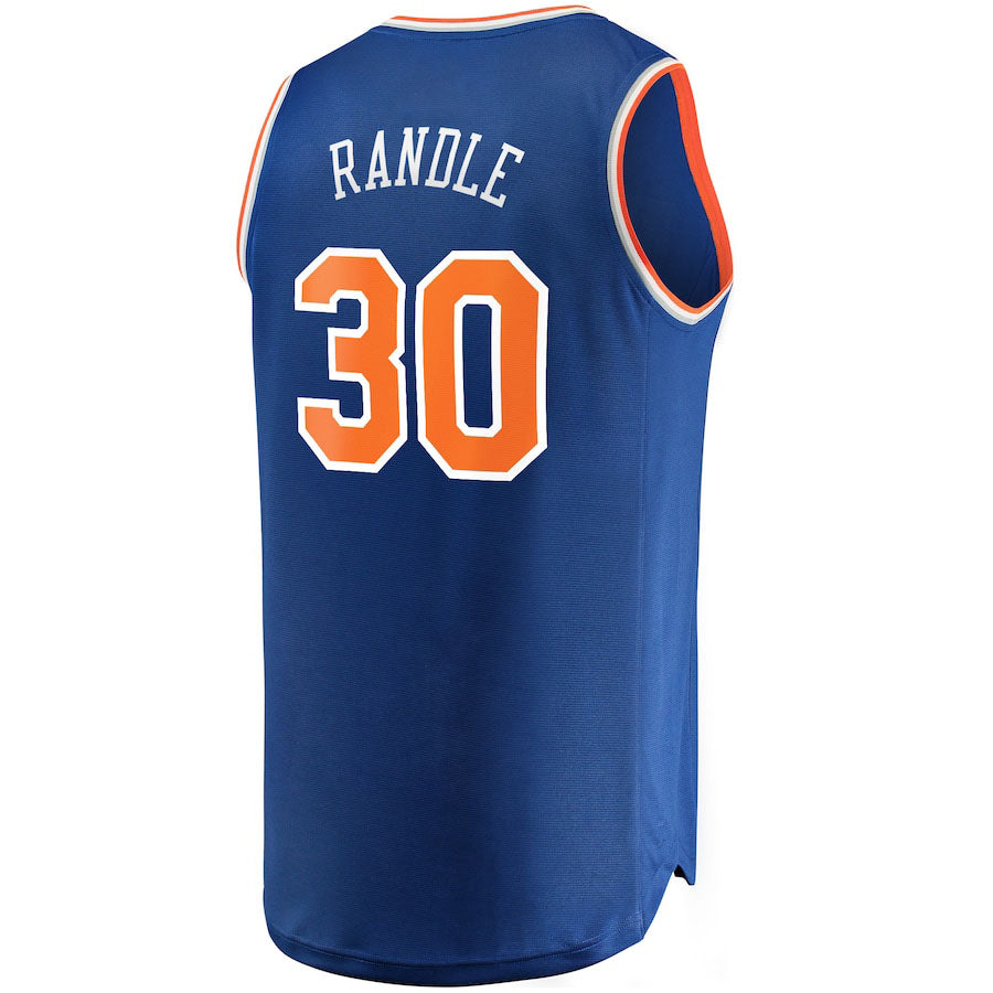 NY.Knicks #30 Julius Randle Supporters Branded 2020-21 Fast Break Replica Jersey  Icon Edition  Blue Stitched American Basketball Jersey