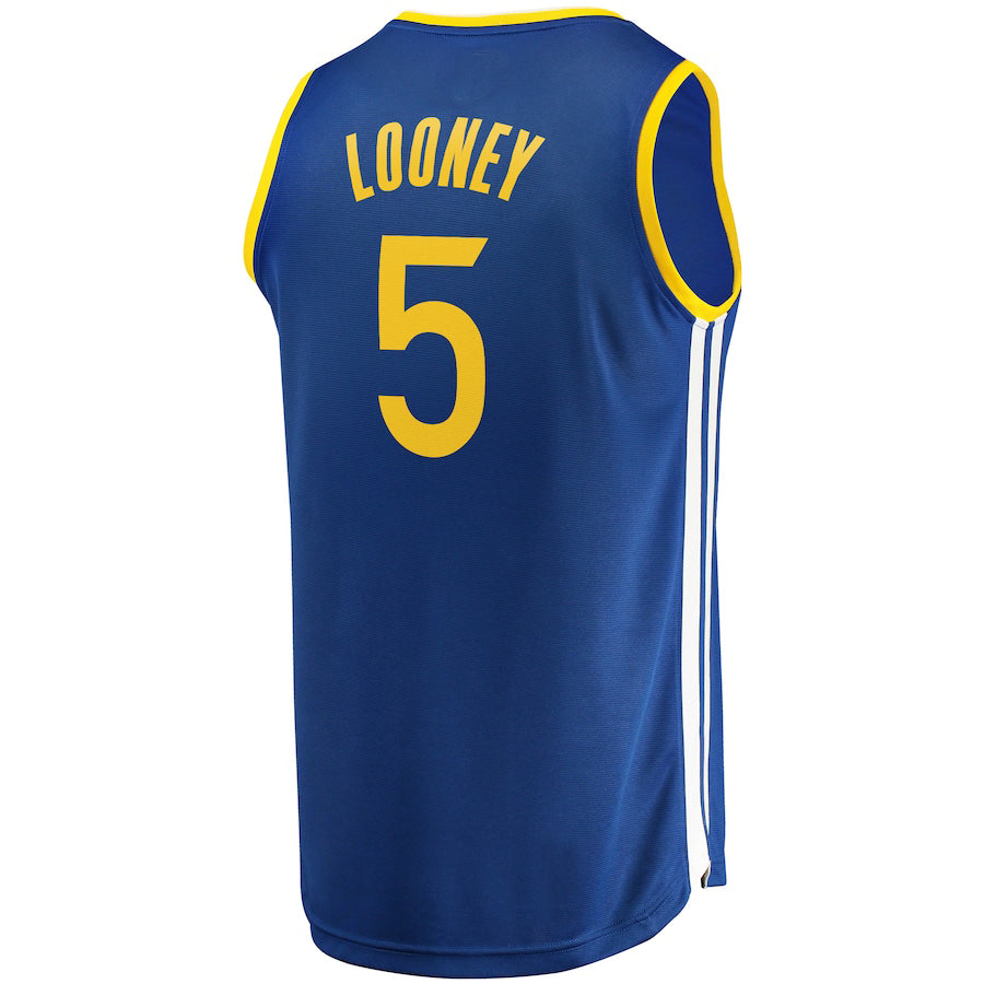 G.State Warriors #5 Kevon Looney Supporters Branded Fast Break Replica Player Team Jersey Blue Stitched American Basketball Jersey