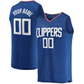 Custom LA.Clippers Supporters Branded Fast Break Replica Jersey Royal Icon Edition Stitched Basketball Jersey