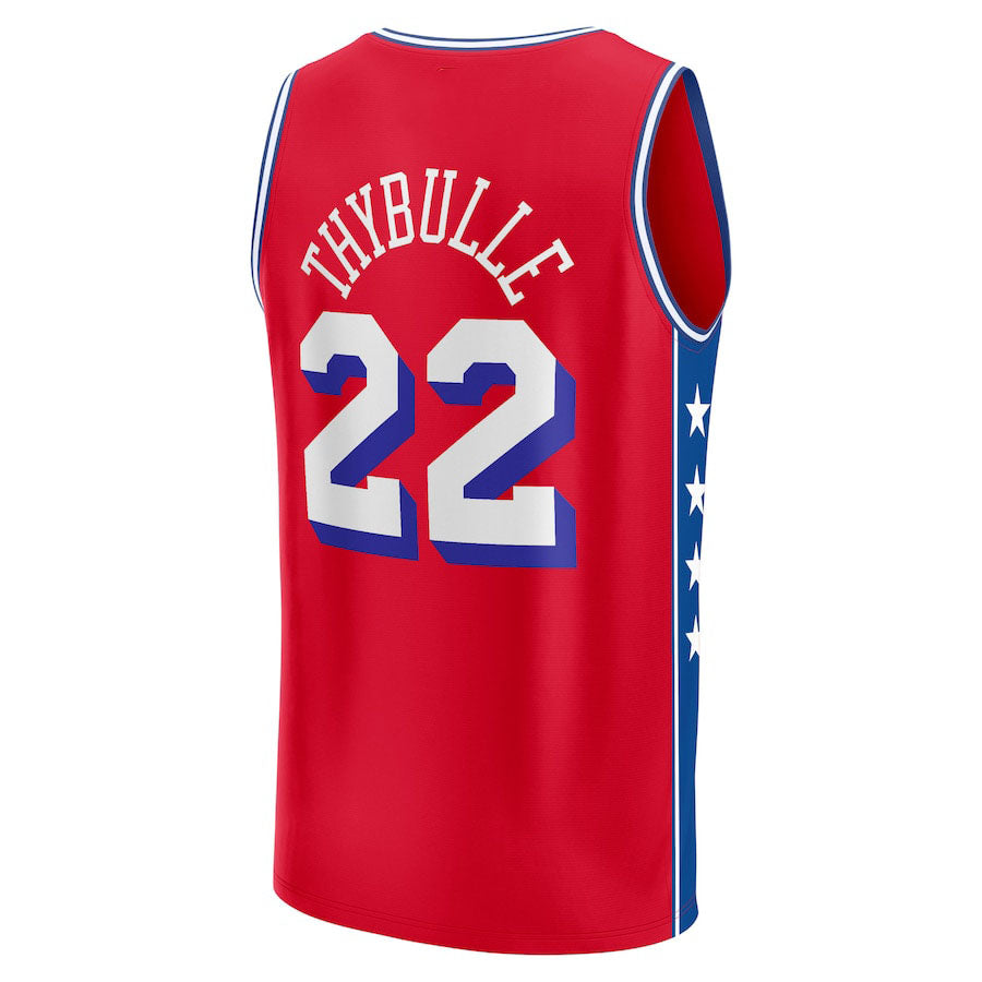PH.76ers #22 Matisse Thybulle Supporters Branded  2022-23 Fast Break Player Jersey Red Statement Edition Red Stitched American Basketball Jersey