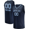 Custom M.Grizzlies  Supporters Branded 2018-19 Fast Break Replica Jersey Navy  Icon Edition Stitched Basketball Jersey
