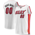 Custom M.Heat Supporters Branded  Fast Break Replica Jersey White Association Edition Stitched Basketball Jersey