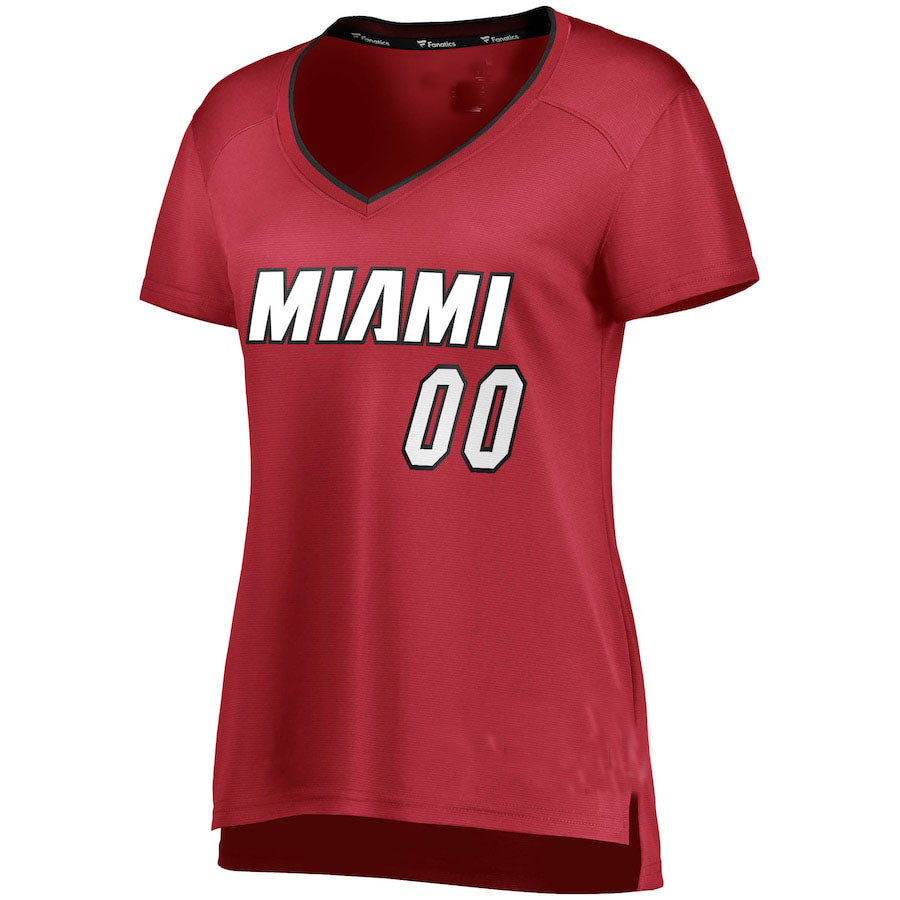 Custom M.Heat Supporters Branded Women's Fast Break Replica Red Statement Edition Stitched Basketball Jersey
