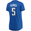 O.Magic #5 Mohamed Bamba Supporters Branded Women's Fast Break Replica Player Jersey Blue Icon Edition Stitched American Basketball Jersey