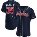 Atlanta Braves #39 Hoyt Wilhelm Navy Alternate Jersey Stitches Baseball Jerseys