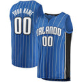 Custom O.Magic Supporters Branded  Fast Break Replica Jersey Blue Icon Edition Stitched Basketball Jersey