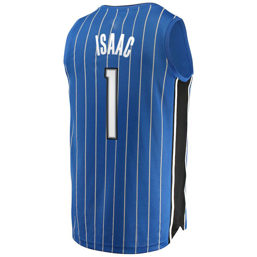 O.Magic #1 Jonathan Isaac Supporters Branded  Fast Break Player Jersey - Icon Edition - Blue Stitched American Basketball Jersey