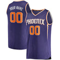 Custom P.Suns Supporters Branded  Fast Break Custom Replica Jersey Purple Icon Edition Stitched Basketball Jersey