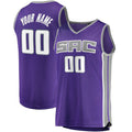 Custom S.Kings Supporters Branded Fast Break Replica Jersey Purple  Icon Edition Stitched Basketball Jersey