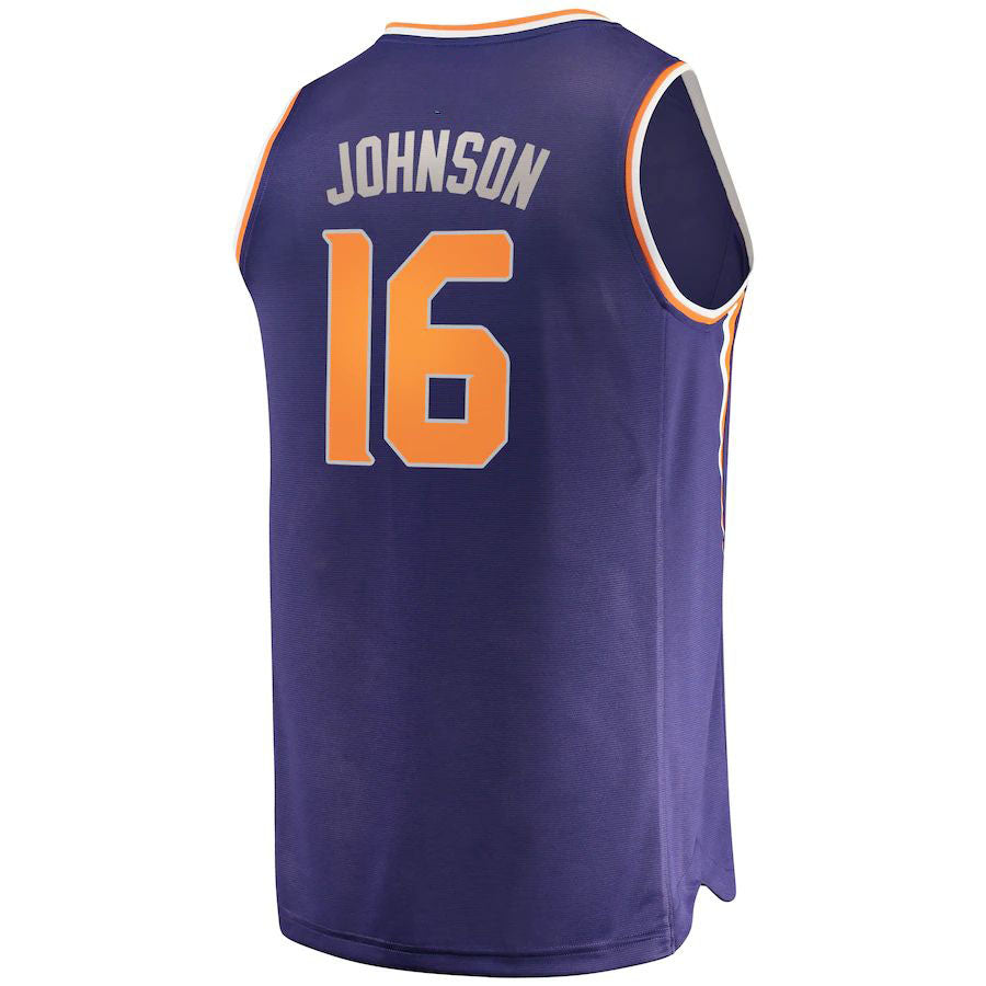 P.Suns #16 Tyler Johnson Supporters Branded  Fast Break Replica Jersey Purple Icon Edition Stitched American Basketball Jersey