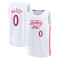 PH.76ers #0 Tyrese Maxey Supporters Branded 2022-23 Fastbreak Jersey City Edition White Stitched American Basketball Jersey