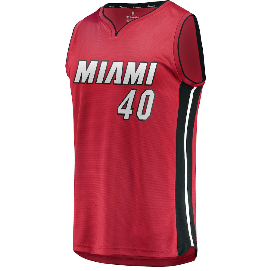 M.Heat #40 Udonis Haslem Supporters Branded Fast Break Player Jersey Statement Edition Red Stitched American Basketball Jersey