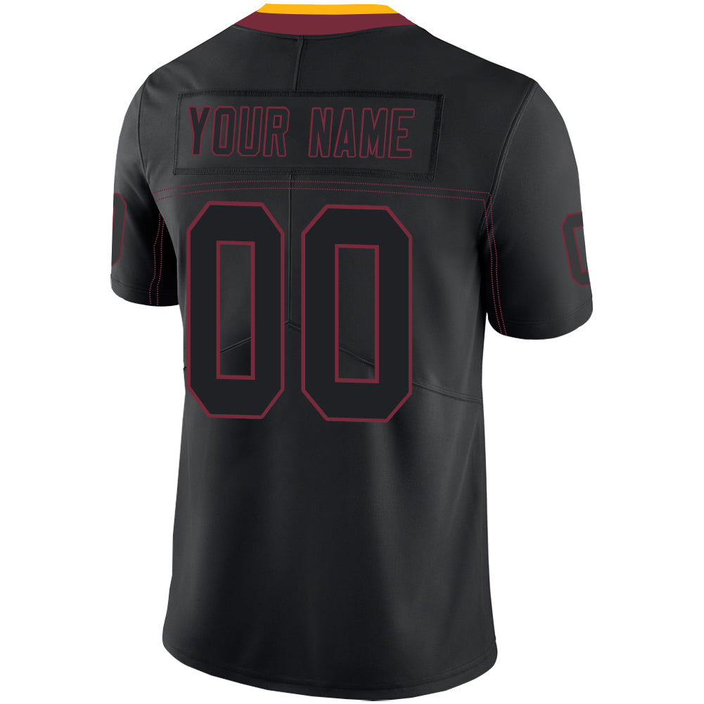 Custom W.Football Team Stitched American Football Jerseys Personalize Birthday Gifts Black Jersey